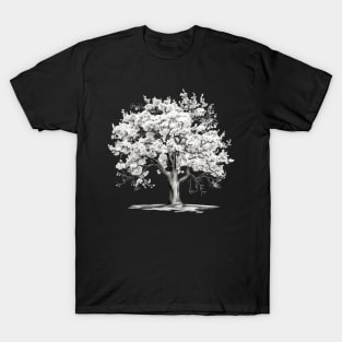 Serene Cherry Blossom Tree - Nature Inspired Art T-Shirt